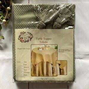 Victoria Classics • Sage Green “Toledo” Table Topper